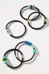 By Anthropologie Small Mixed Beaded Hair Ties, Set Of 6