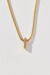By Anthropologie Small Shimmered Monogram Necklace In Gold