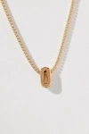 By Anthropologie Small Shimmered Monogram Necklace In Gold