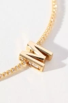 By Anthropologie Small Shimmered Monogram Necklace In Gold