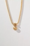 By Anthropologie Small Shimmered Monogram Necklace In Gold