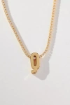 By Anthropologie Small Shimmered Monogram Necklace In Gold