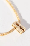 By Anthropologie Small Shimmered Monogram Necklace In Gold