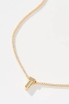 By Anthropologie Small Shimmered Monogram Necklace In Gold