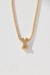 By Anthropologie Small Shimmered Monogram Necklace In Gold