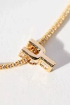By Anthropologie Small Shimmered Monogram Necklace In Gold