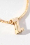 By Anthropologie Small Shimmered Monogram Necklace In Gold