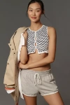 By Anthropologie Smocked Keyhole Tank Top In Black