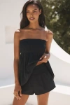 By Anthropologie Smocked Micro Shorts In Black