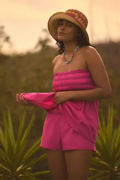 By Anthropologie Smocked Micro Shorts In Purple