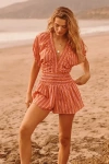 By Anthropologie Gingham Romper In Pink
