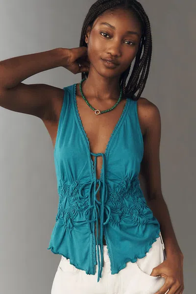 By Anthropologie Smocked Tank Top In Multi