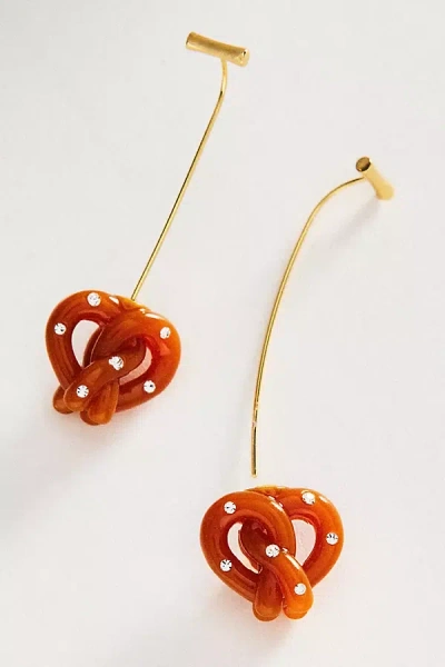 By Anthropologie Snack Icon Drop Earrings In Gold