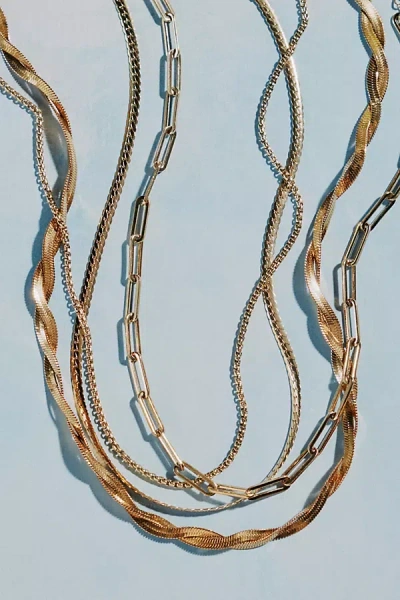 By Anthropologie Snake Chain Necklace In Gold