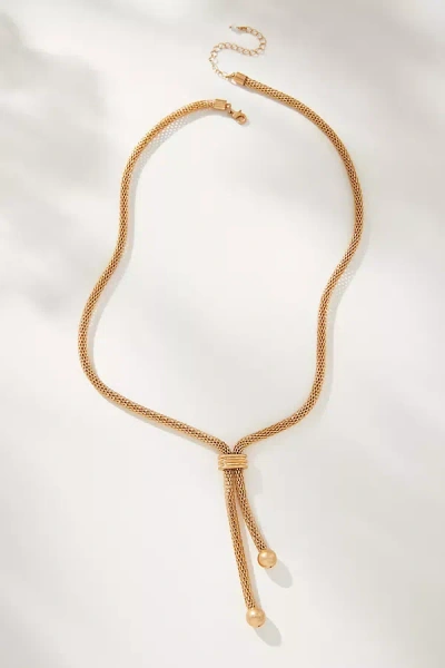 By Anthropologie Snake Chain Slider Necklace In Gold