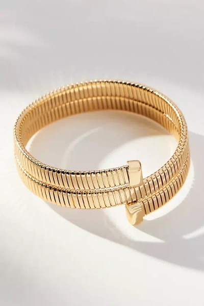 By Anthropologie Snake Coil Bracelet In Gold