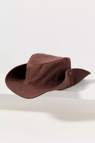 By Anthropologie Snap-up Rancher Hat In Brown