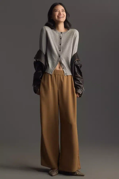By Anthropologie Soft Pull-on Pants In Beige
