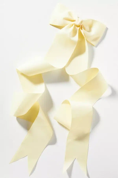By Anthropologie Solid 3' Hair Bow In Yellow