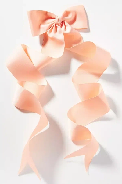 By Anthropologie Solid 3' Hair Bow In Pink
