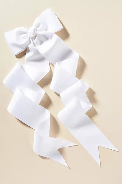 By Anthropologie Solid 3' Hair Bow In White