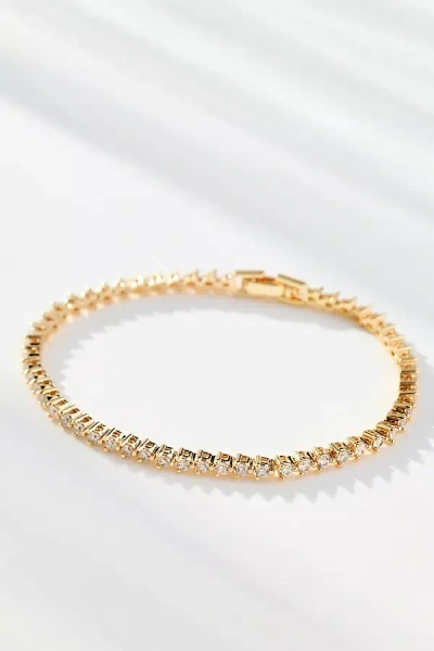 By Anthropologie Solo Delicate Tennis Bracelet In Burgundy