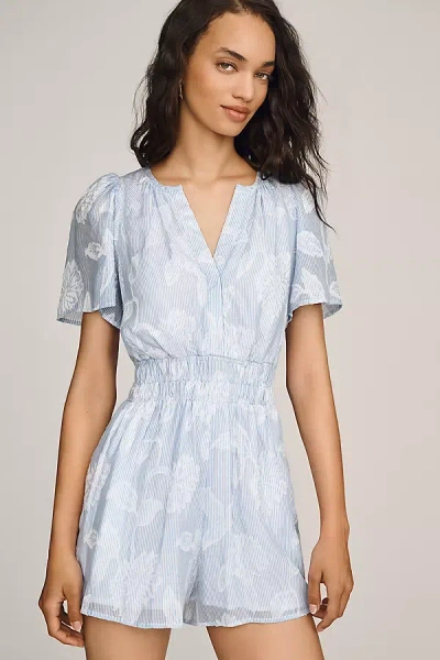 By Anthropologie Somerset Deco Romper In Blue