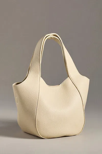 By Anthropologie Sonia Mini Slouchy Tote Bag In White