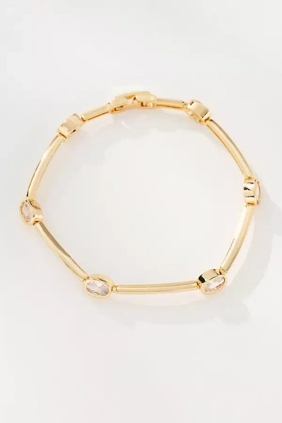 By Anthropologie Spaced Crystal Bracelet In Gold