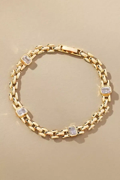 By Anthropologie Spaced Crystal Bracelet In Gold