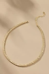By Anthropologie Spaced Crystal Tennis Necklace In Gold