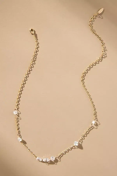 By Anthropologie Spaced Crystals Necklace