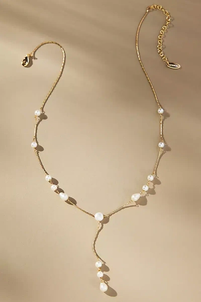 By Anthropologie Spaced Pearl Y-neck Necklace