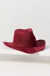 By Anthropologie Sparkle Cowboy Rancher Hat In Red