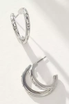 By Anthropologie Sparkle Huggie Hoop Earrings