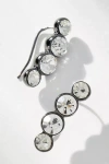By Anthropologie Sparkling Crystal Drop Earrings In Silver
