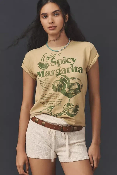 By Anthropologie Spicy Margarita Graphic Tee In Yellow