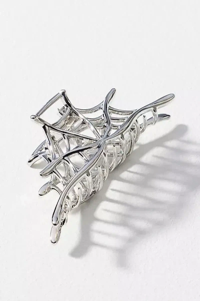 By Anthropologie Spiderweb Hair Claw Clip In Silver