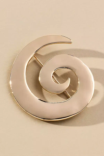 By Anthropologie Spiral Brooch In Gold