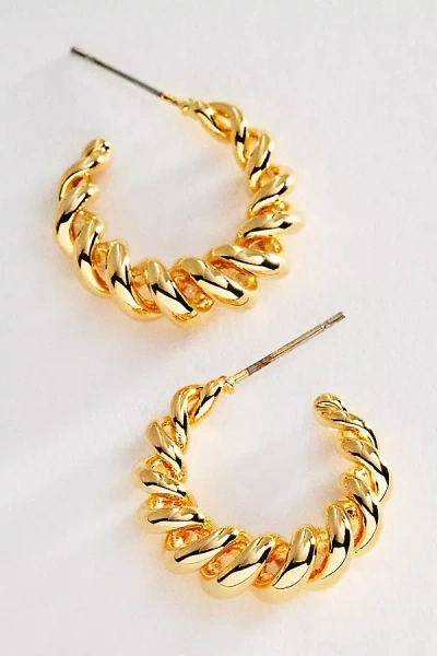 By Anthropologie Spiral Hoop Earrings In Gold