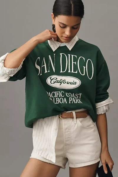 By Anthropologie Sport City Sweatshirt In Green