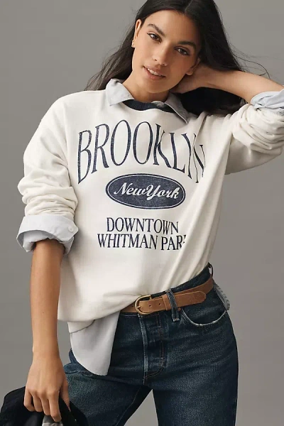 By Anthropologie Sport City Sweatshirt In White
