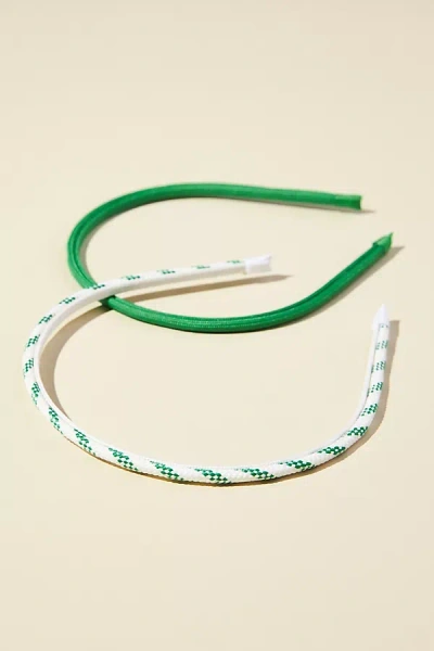 By Anthropologie Sport Rope Headbands, Set Of 2 In Green