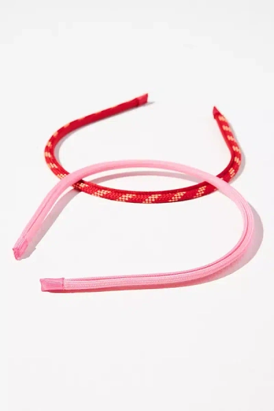 By Anthropologie Sport Rope Headbands, Set Of 2 In Red
