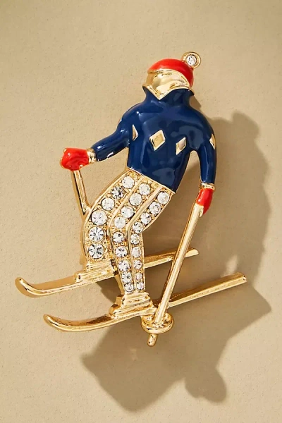 By Anthropologie Sports Icon Brooch In Blue