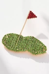 By Anthropologie Sports Icon Brooch In Green