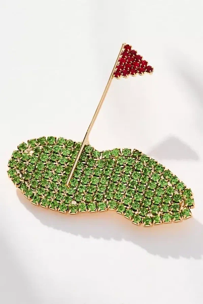 By Anthropologie Sports Icon Brooch In Green