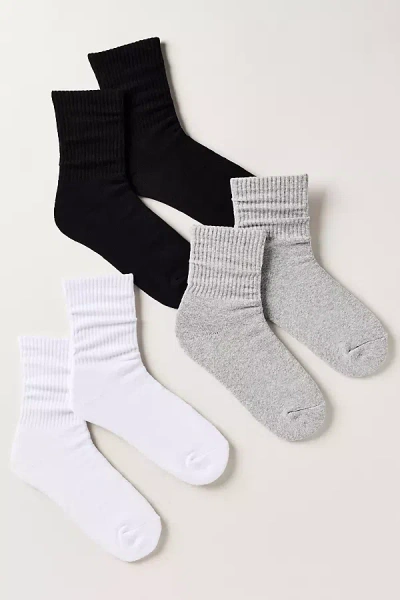 By Anthropologie Sporty Crew Socks, Set Of 3 In Multi