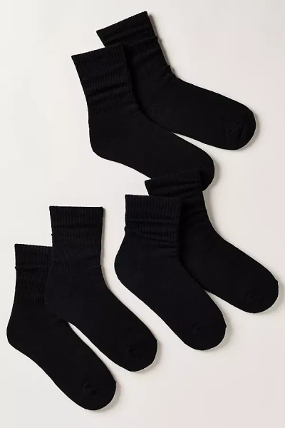 By Anthropologie Sporty Crew Socks, Set Of 3 In Blue