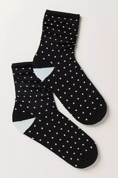 By Anthropologie Sporty Dot Socks In Black